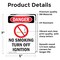 Signmission No Smoking Turn Off Ignition Danger Sign, Vinyl Decal, 5in W x 7in L, 2PK OS-2PACK-DS-D-57-V-1490 - alternate 5